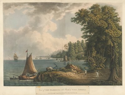Uitzicht op Dry Harbour in de Parochie van St Ann, uit Zes Zichten op het Eiland Jamaica door Louis Bélanger