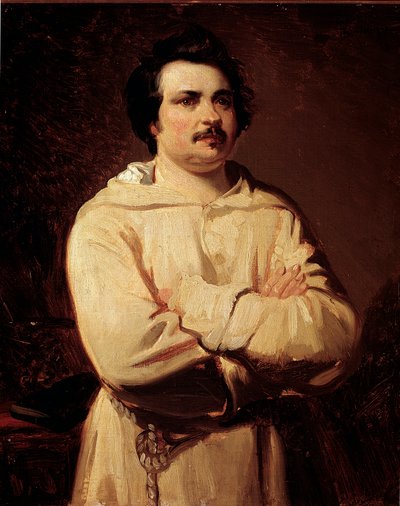 Portret van de Franse schrijver Honoré de Balzac door Louis Boulanger