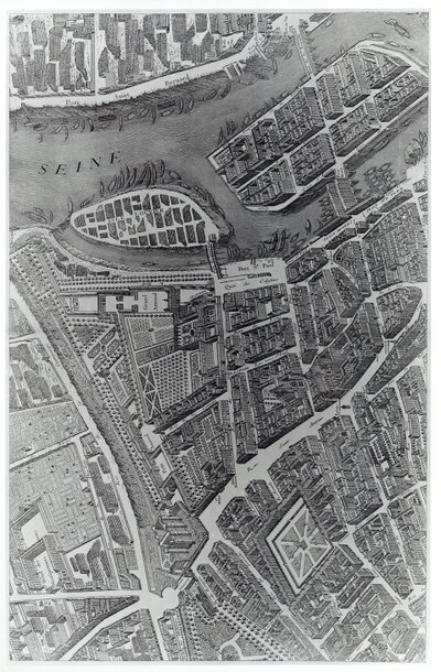 Plattegrond van Parijs, bekend als de 