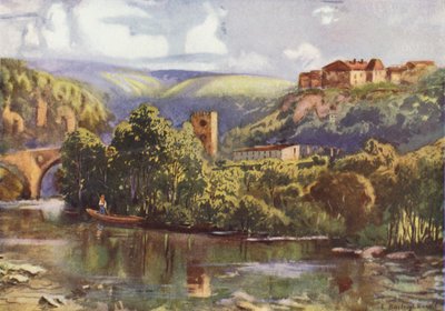 Op de rivier de Taag, Toledo door Louis Burleigh Bruhl