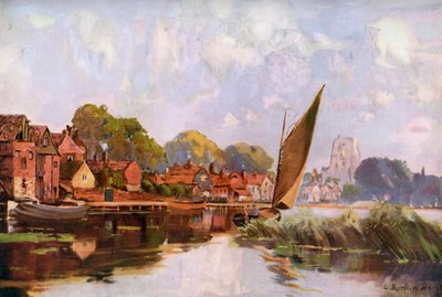 Op de rivier bij Beccles, Suffolk, 1924-1926 door Louis Burleigh Bruhl