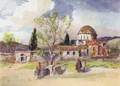 Het Klooster van Daphni, Griekenland door Louis Burleigh Bruhl