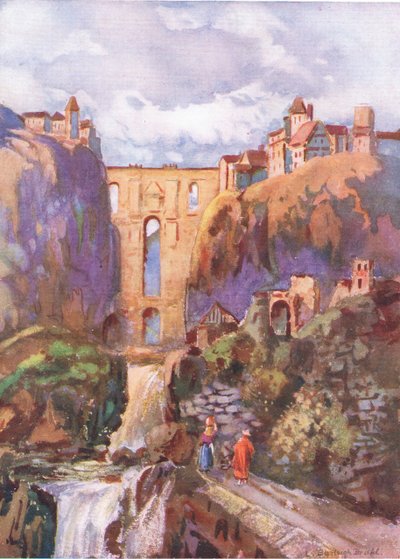 De Tajo Ronda, uit Hutchinsons Pittoresk Europa gepubliceerd door Hutchinson & Son, ca. 1930 door Louis Burleigh Bruhl