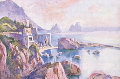 Het eiland Capri, uit Hutchinsons Pittoresk Europa gepubliceerd door Hutchinson & Son, ca. 1930 door Louis Burleigh Bruhl