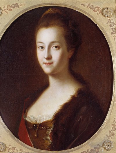 Portret van Catharina II (1729-1796), keizerin van Rusland door Louis Caravaque
