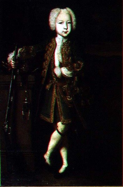 Portret van een jongen met een geweer door Louis Caravaque