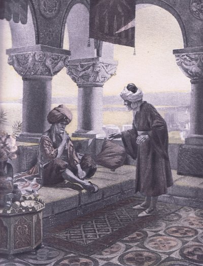 De drie ringen, illustratie uit Decameron van Boccaccio gepubliceerd door Navarre Society 1930