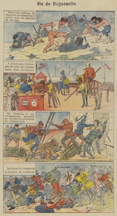 Leven van Duguesclin door Louis Charles (after) Bombled