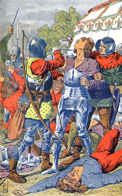 Slag bij Azincourt door Louis Charles Bombled
