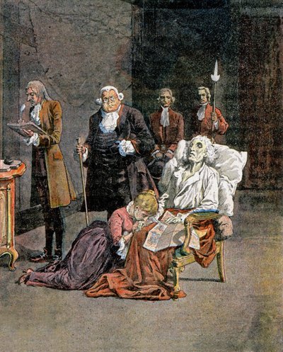 De dood van Dupleix door Louis Charles Bombled