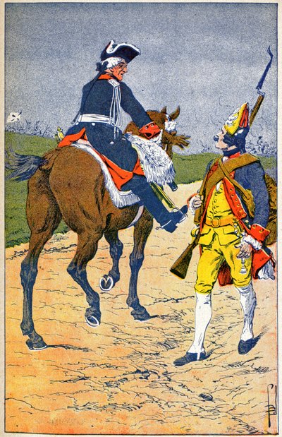 Frederik II van Pruisen door Louis Charles Bombled