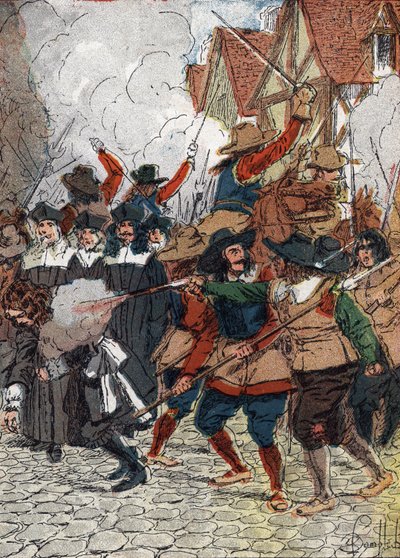 Fronde (1648-1653): op de dag van de strohalmen op 4/07/1652 werd het stadhuis verbrand en werden ongeveer dertig notabelen, die in het voordeel van koning Lodewijk XIV waren gekomen omdat ze het beleg van Parijs wilden beëindigen, vermoord door soldaten v door Louis Charles Bombled