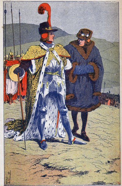 Interview van Lodewijk XI en Koning Hendrik IV door Louis Charles Bombled