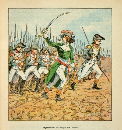Vertegenwoordiger van het volk in gewapende wapens tijdens de oorlogen van de Franse Revolutie door Louis Charles Bombled