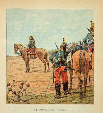 Generaal Barry aan de vooravond van de Slag bij Coulmiers, november 1870 door Louis Charles Bombled