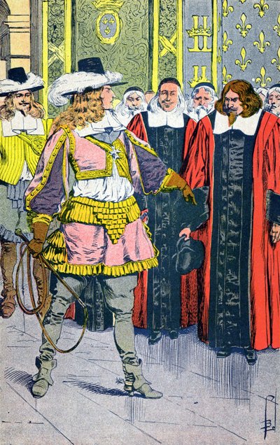 Lodewijk XIV en parlementariërs door Louis Charles Bombled