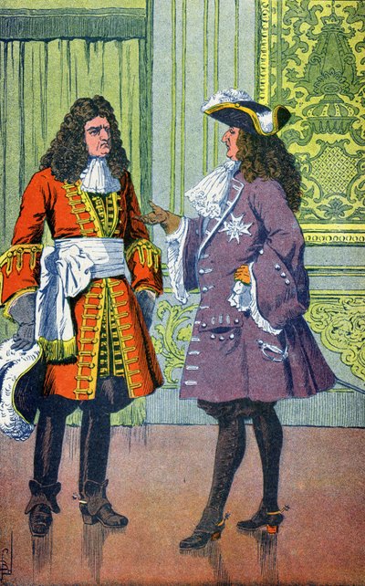 Lodewijk XIV en de Maarschalk de Villars door Louis Charles Bombled