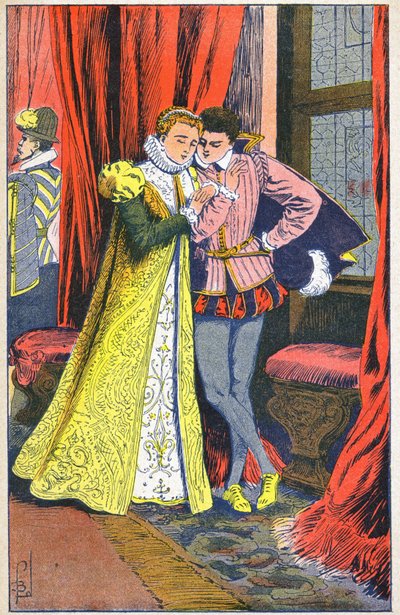Marie Stuart en François II van Frankrijk door Louis Charles Bombled