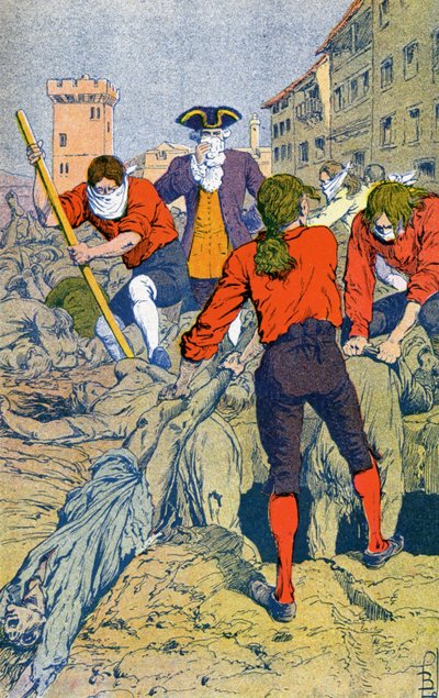 Pest van Marseille door Louis Charles Bombled