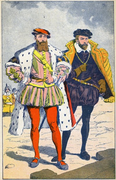 De hertog van Guise en de admiraal van Coligny door Louis Charles Bombled