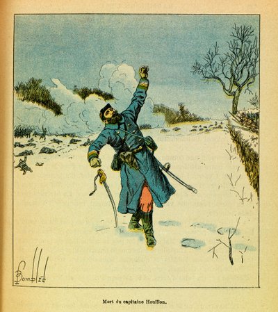 Januari 1871, Hericourt, de dood van kapitein Houillon door Louis Charles Bombled