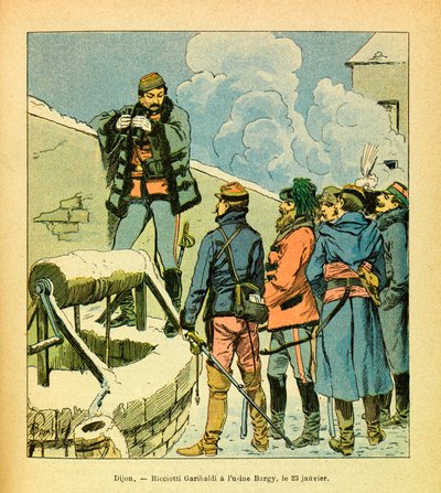 Dijon, Ricciotti Garibaldi bij de Bargy-fabriek op 23 januari door Louis Charles Bombled