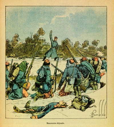 Januari 1871, Hericourt, de Fransen tegen de Pruisen door Louis Charles Bombled