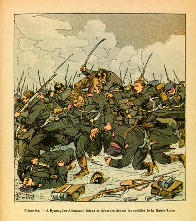Het oostelijke leger van Eugene Sergeant, geïllustreerd door Louis Bombled: Op 18 januari door Louis Charles Bombled