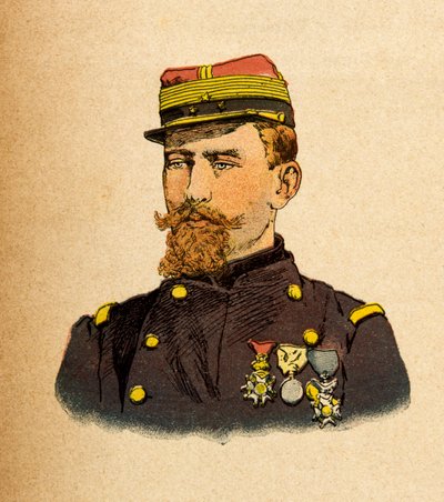 De Oostelijke Armee van Eugene Sergeant, bekend als Grenest, geïllustreerd door Louis Bombled: Portret van Generaal Cremer door Louis Charles Bombled