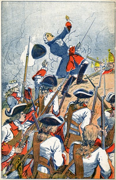 Het Franse leger tegenover de Russen bij het beleg van Gdansk door Louis Charles Bombled