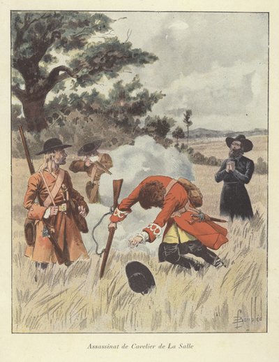 De moord op René-Robert Cavelier de La Salle, 1687 door Louis Charles Bombled