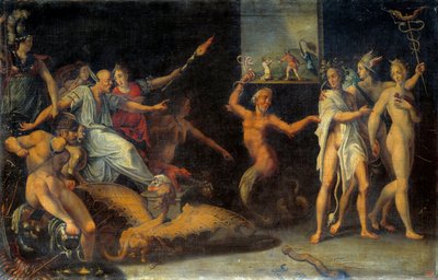 Allegorie op de herroeping van het Edict van Nantes in oktober 1685 door Louis Cheron