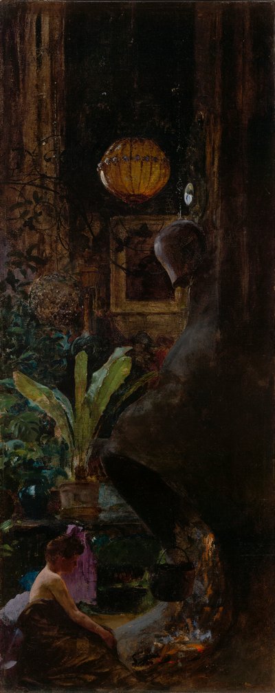 Een Hoek van de 72nd Street Studio door Louis Comfort Tiffany