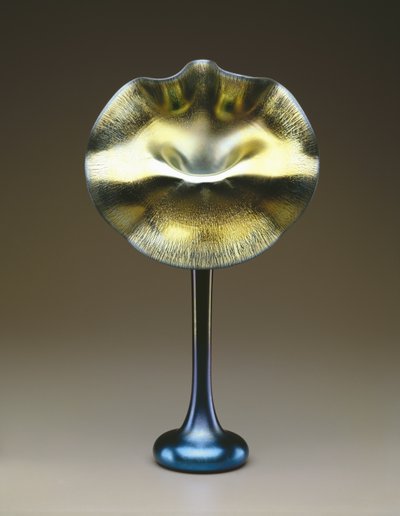 Blauwe en gouden favrile 