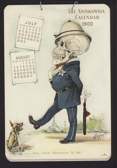 Illustratie voor Antikamnia Kalender, 1900 door Louis Crucius or Crusuius