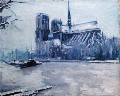 Notre-Dame ten tijde van de overstromingen door Louis Degallaix