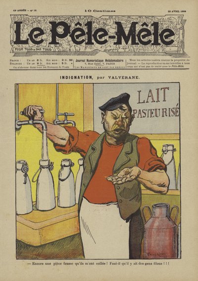 Verontwaardiging. Illustratie voor Le Pele-Mele, 1906 door Louis Denis Valverane