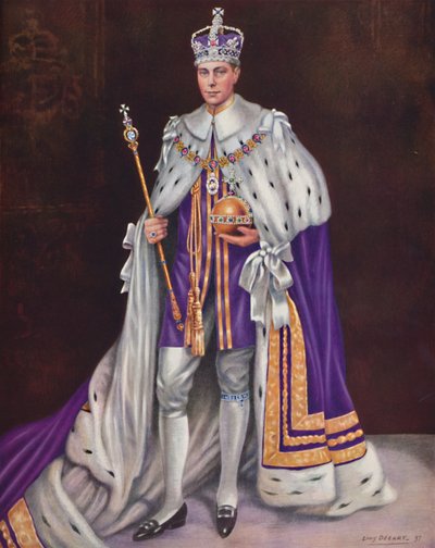Zijne Majesteit Koning George VI, 1937 door Louis Dezart