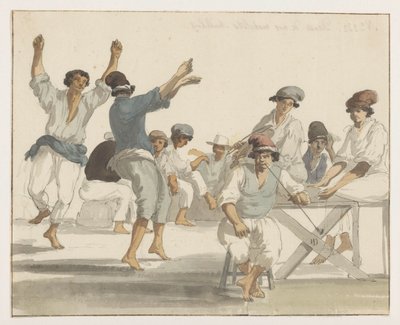 Dansende Maltezer matrozen door Louis Ducros