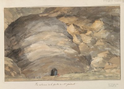 Exterieur van grot Santa Maria Capella door Louis Ducros