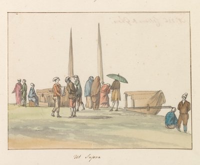 Klederdrachten van eiland Gozo door Louis Ducros