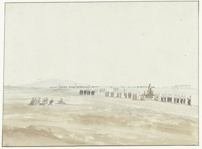 Processie in de omgeving van Cerignola (Voyage en Italie, en Sicile et à Malte - 1778) door Louis Ducros