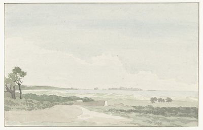 Vergezicht met de stad Gallipoli door Louis Ducros