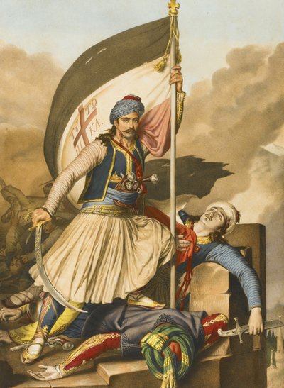 Nikolakis Mitropoulos. Uit Voyage à Athènes et à Constantinople, 1825 door Louis Dupré