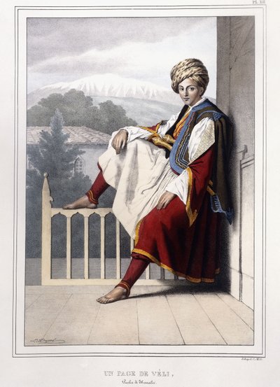 Portret, du Vues et de Costumes Grecs et Ottomans uit Voyage a Athenes et a Constantinople, 1825 door Louis Dupré