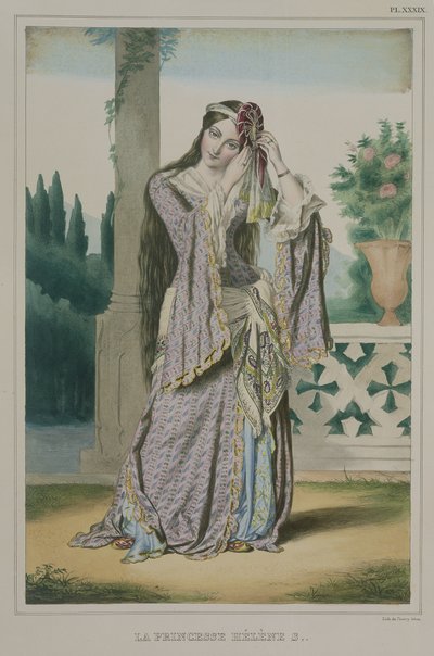 Prinses Helen, gegraveerd door de Thierry Brothers, 1825 door Louis Dupré