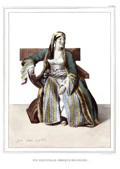 Een Griekse dame uit Livadie. in 