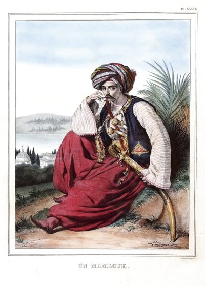 Een mamlouk (Mameluk). in 