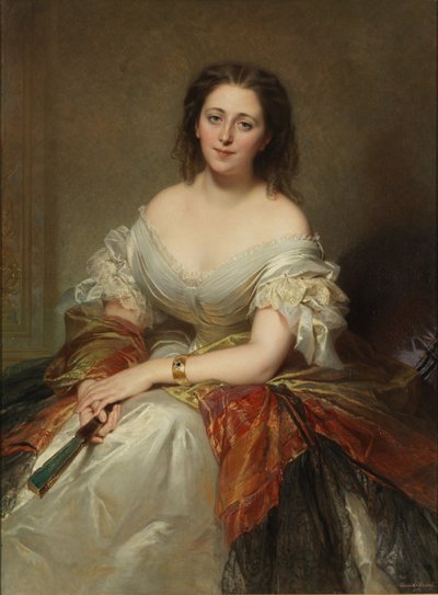 Portret van Maria gravin Walewska 1786-1817, 1859 door Louis Edouard Dubufe