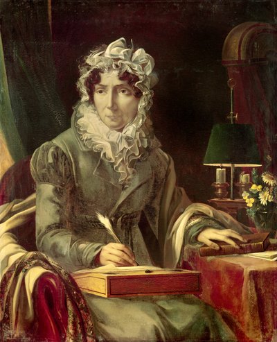 Madame de Genlis - Portret van Stephanie Felicite Ducrest, gravin van Genlis door Louis Edouard Rioult